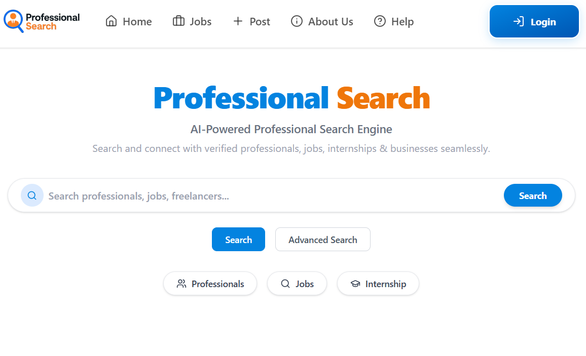 Professional Search Platform